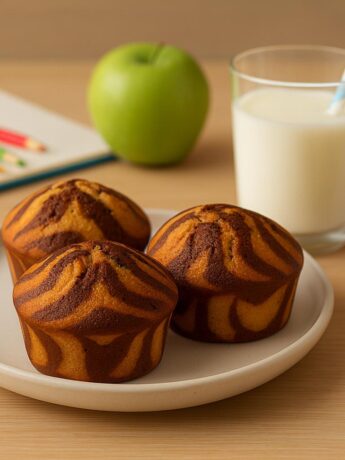Muffins marbrés effet Zebra