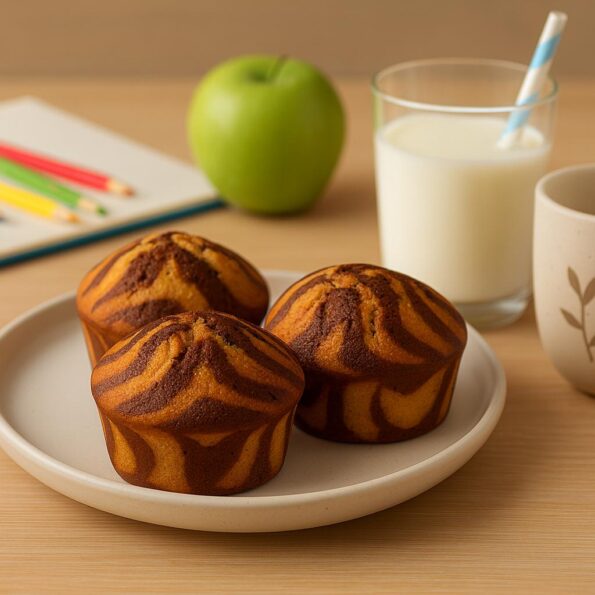 Muffins marbrés effet Zebra